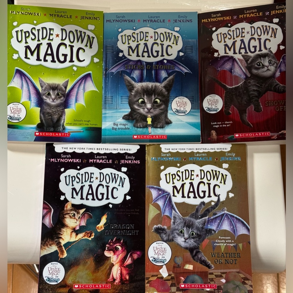 Lot of 5 Upside Down Magic Books #1-5 by Mlynowski, Myracle, & Jenkins
